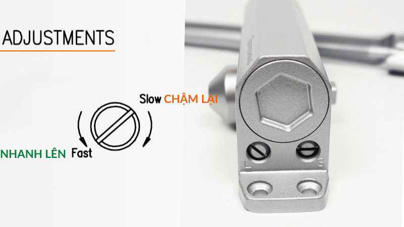 cách điều chỉnh tốc độ tay co thủy lực cửa